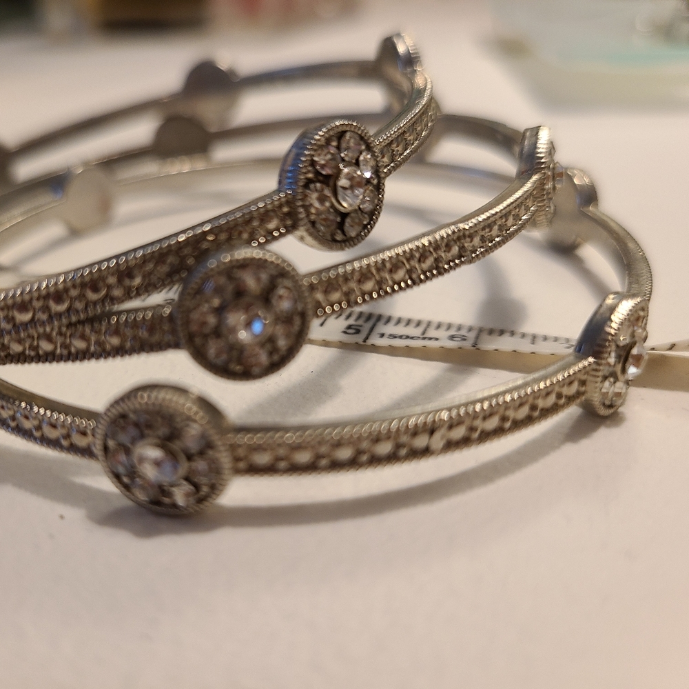 3 Rhinestone Bangles - Picture 2 of 3